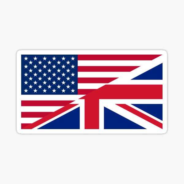 US Stars & Stripes UK Union Jack Flag 8 in Car stickers
