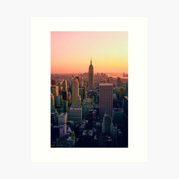 Artikel-Vorschau von Sonnenuntergang von New York City (Farbe), designt und verkauft von NoColorDesigns.