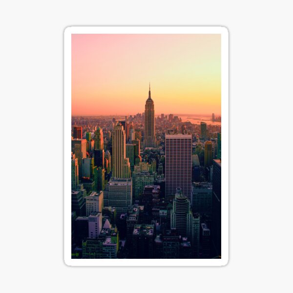 Item preview, Sunset of New York City (Color) designed and sold by NoColorDesigns.