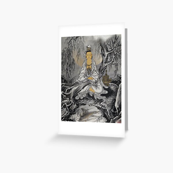 Item preview, White-Robed Kannon (Guanyin, or Guan Yin), Compassion Bodhisattva (Restored Japanese Artwork) designed and sold by PromoteProgress.