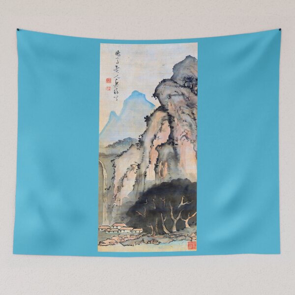 Item preview, Landscape with Waterfall (Restored Japanese Artwork) designed and sold by PromoteProgress.