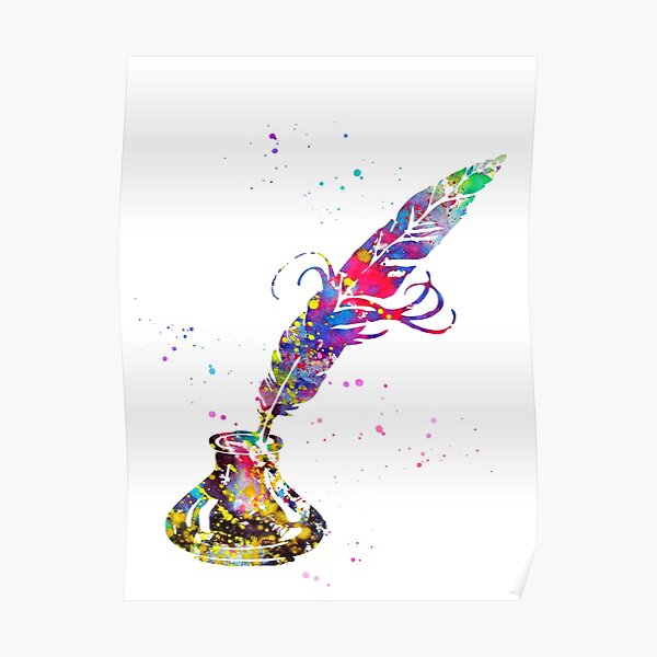 "Quill and Ink" Poster for Sale by erzebetth Redbubble