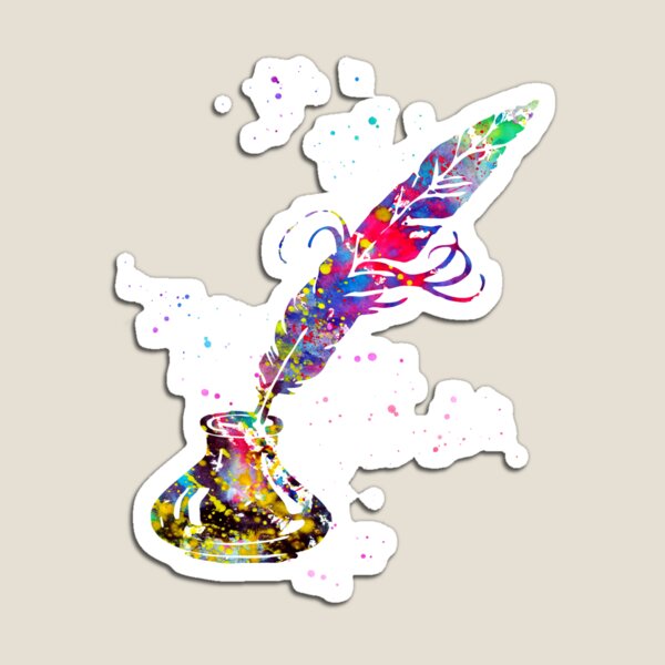 Quill and Ink Magnet
