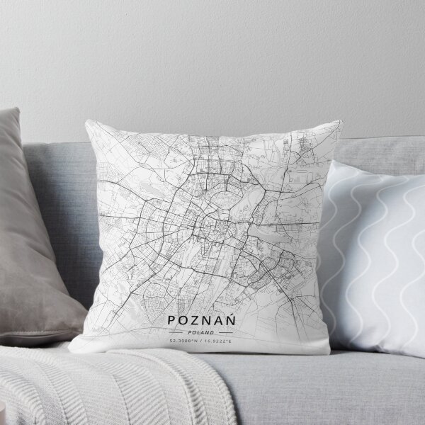 Item preview, Poznan, Poland Light Map designed and sold by DesignerMapArt.