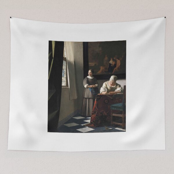 Item preview, Lady Writing a Letter with Her Maid (Vermeer) designed and sold by ArtHistorical.