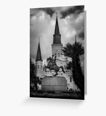 General Of New Orleans In Black and White Greeting Card