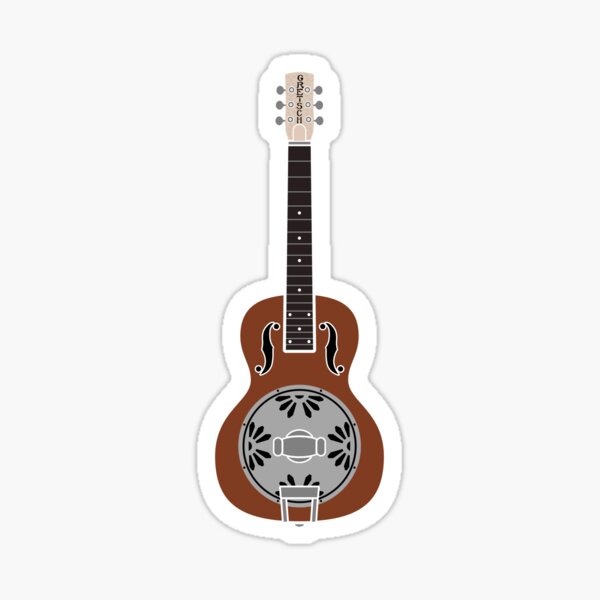 MUSICAL INSTRUMENTS SILHOUETTES - RESONATOR GUITAR Sticker