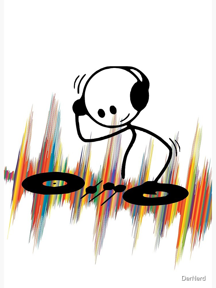Stick figure DJ - Musicwaves