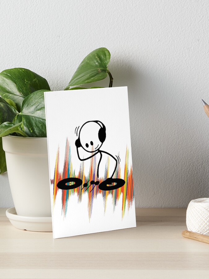 Stick figure DJ - Musicwaves