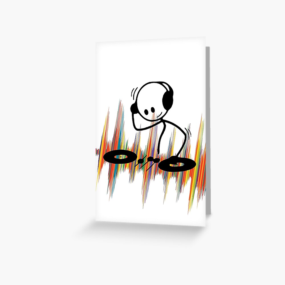 Stick figure DJ - Musicwaves