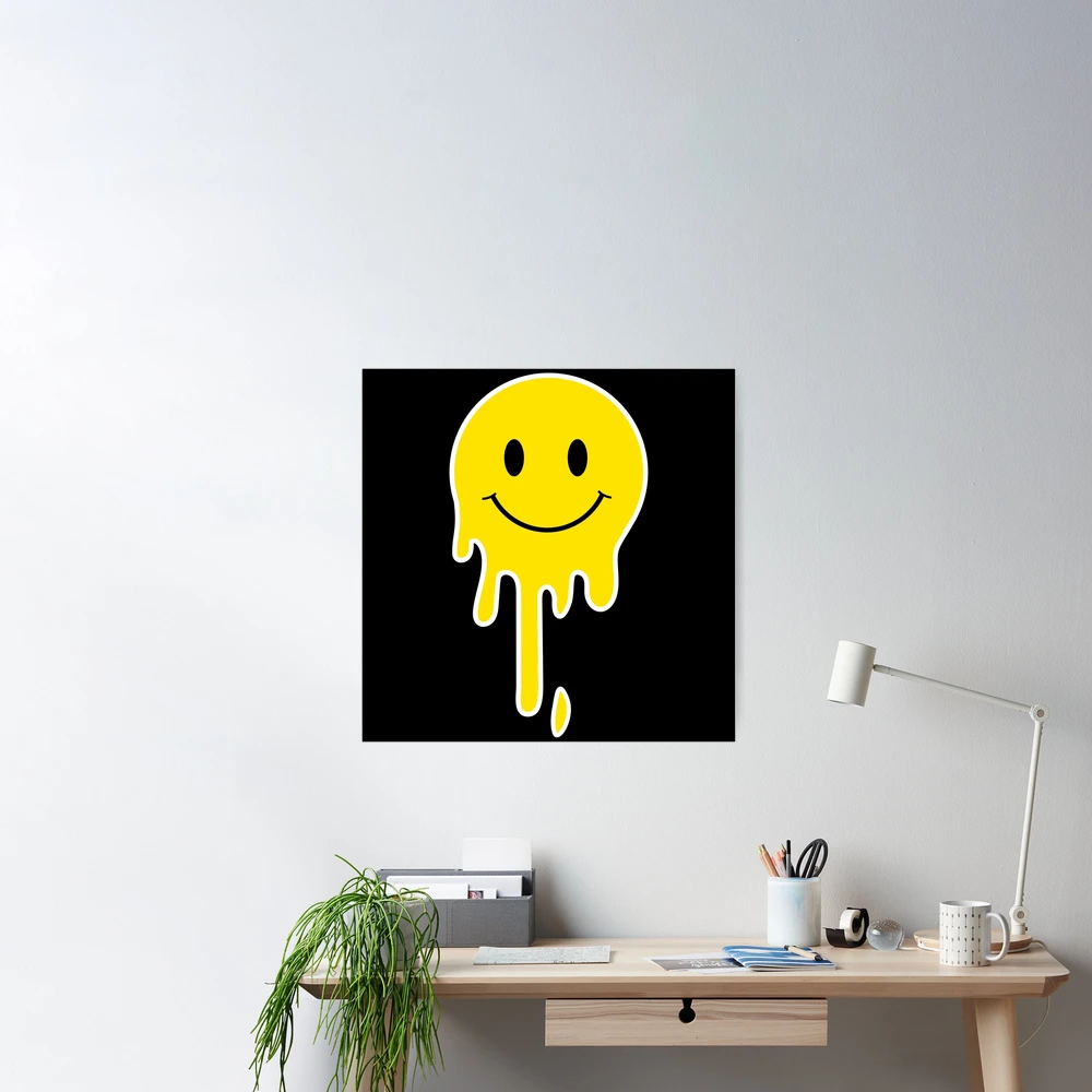 Drippy Smiley Face Wall Art