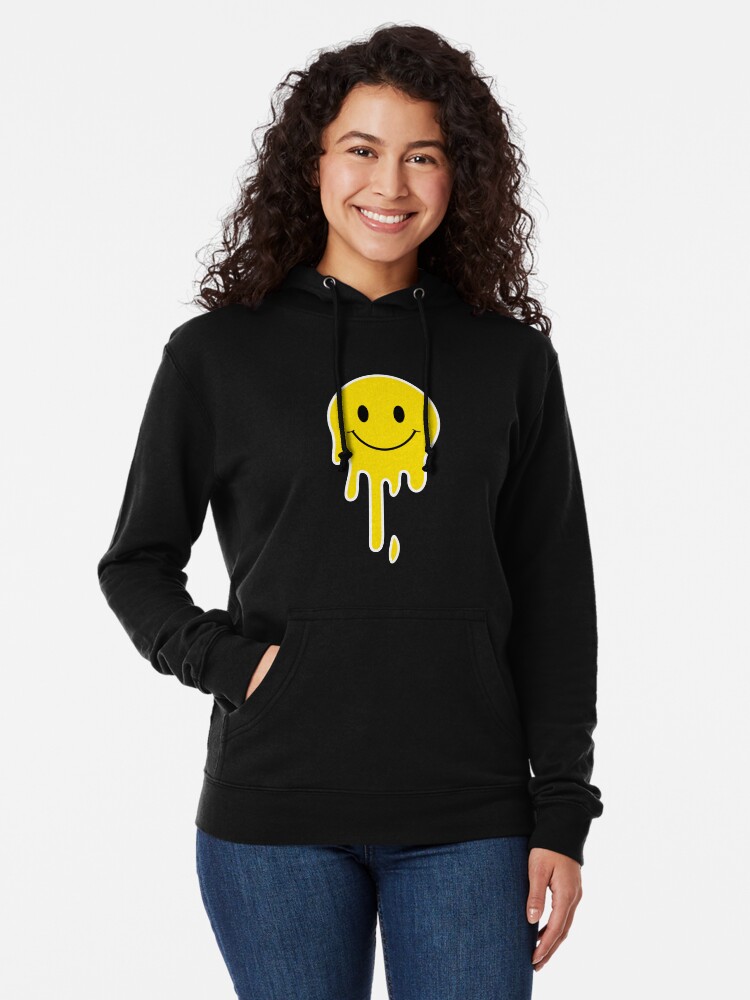 Dripping Smiley Face Lightweight Hoodie