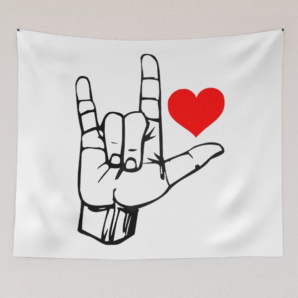 Item preview, Hand I Love You ILY  designed and sold by MadEDesigns.