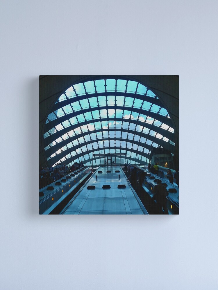 Alternate view of Canary Wharf station, London - Beautiful modern architecture Canvas Print