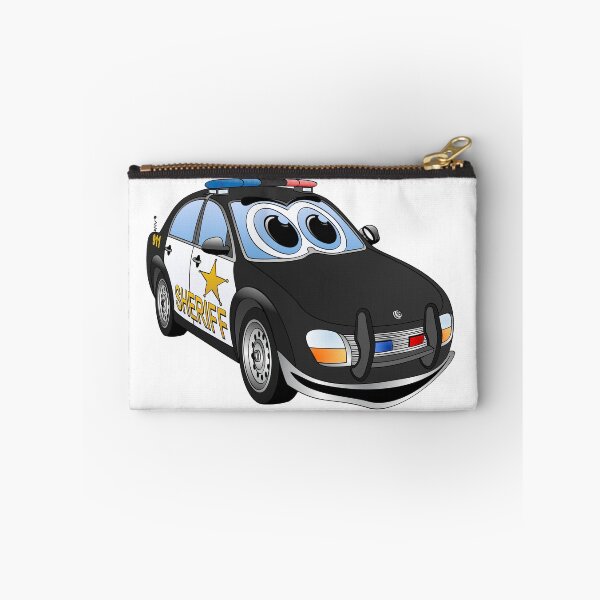 Item preview, Sheriff Black White Car Cartoon designed and sold by Scott Hayes.