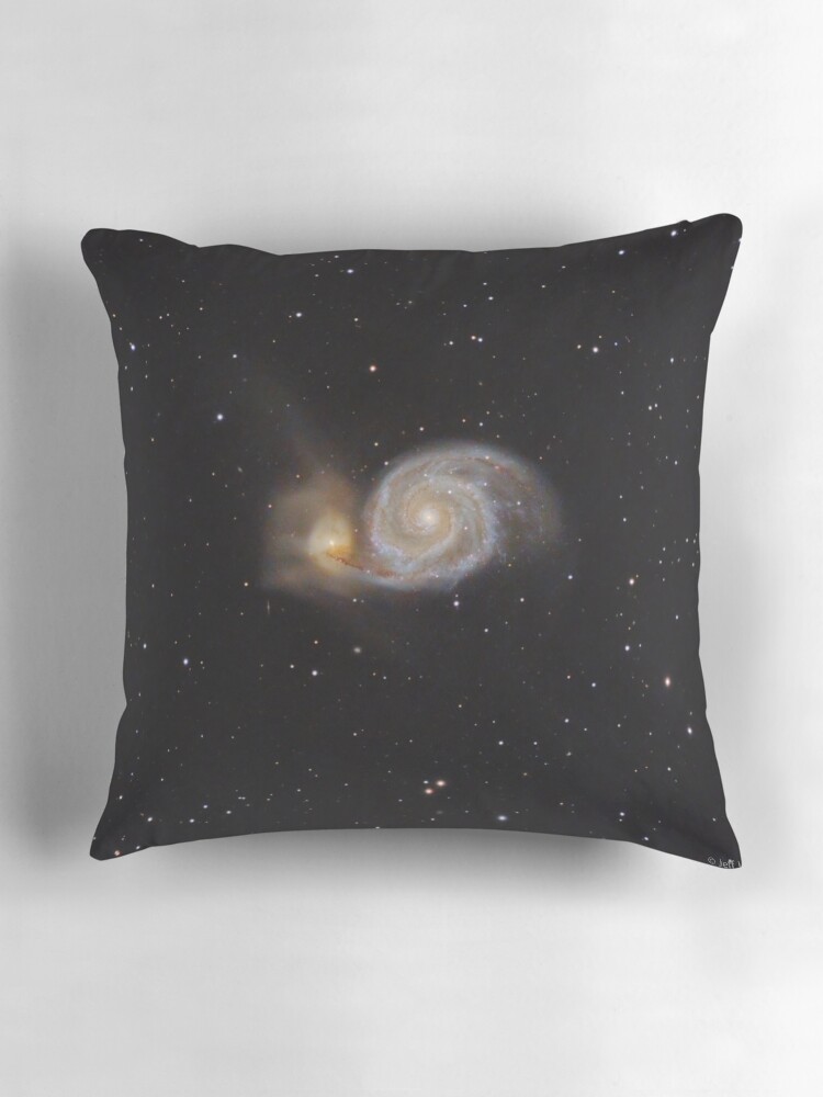 Thumbnail 3 of 4, Pillow, M51 - Whirlpool Galaxy designed and sold by jeffjastro.