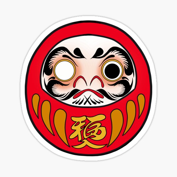 Japanese Daruma Doll Sticker 