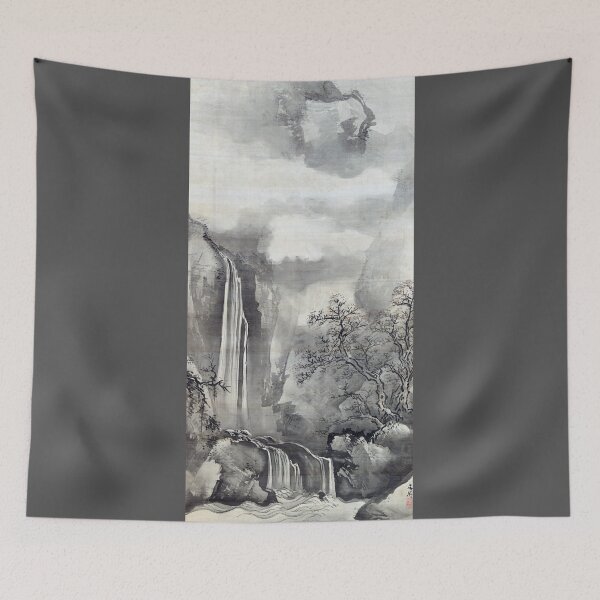 Item preview, Landscape with Waterfall (Restored Japanese Artwork) designed and sold by PromoteProgress.