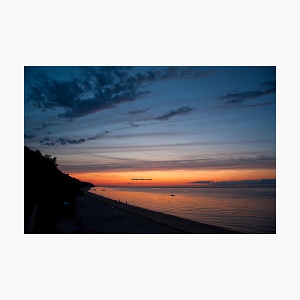 Friendship Beach, Rocky Point, New York Sunset Photographic Print