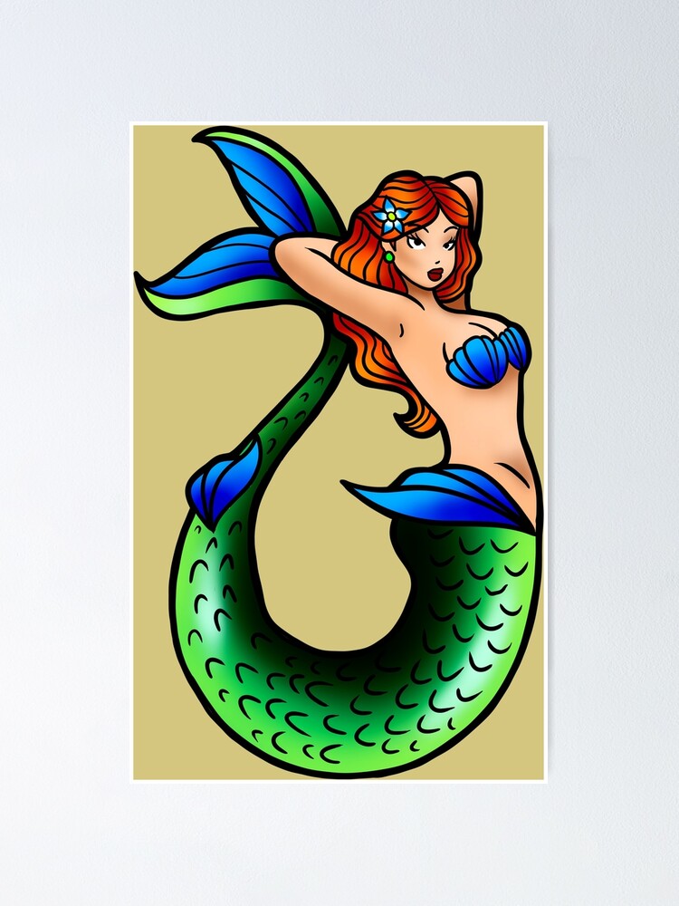 Sailor Jerry Girl Tattoo Art Print/Poster 