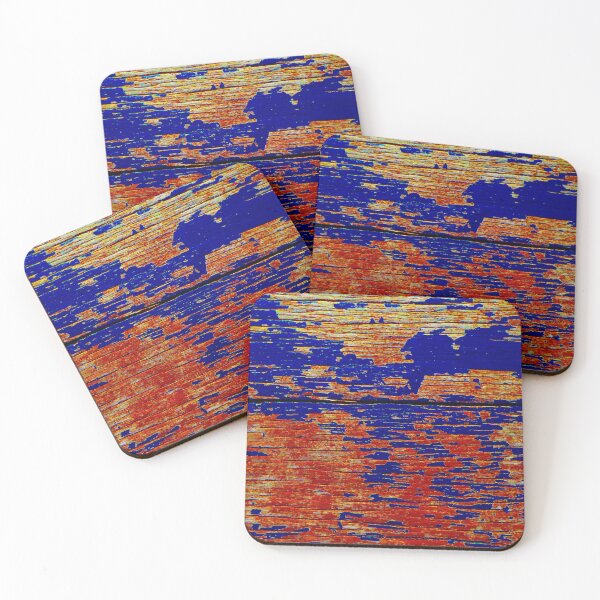 Item preview, Wood Planks in Bright Blue and Orange  designed and sold by KeksWorkroom.