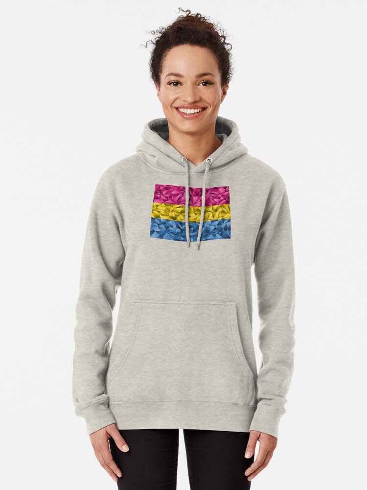 Alternate view of Abstract Pansexual Flag Pullover Hoodie