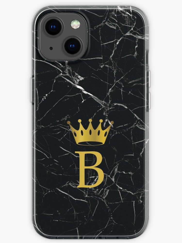 Black phone case with gold initials Clearance