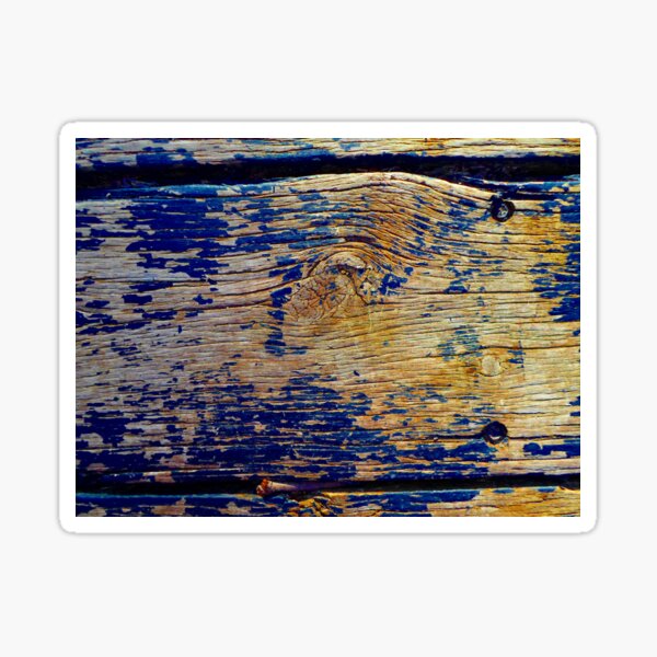 Item preview, Wood Plank in Bright Blue and Yellow - Horizontal designed and sold by KeksWorkroom.