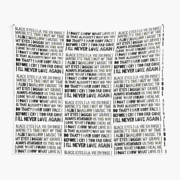 A Star Is Born Shallow Lyrics Lady Gaga Tapestry By Dawsonsweek Redbubble