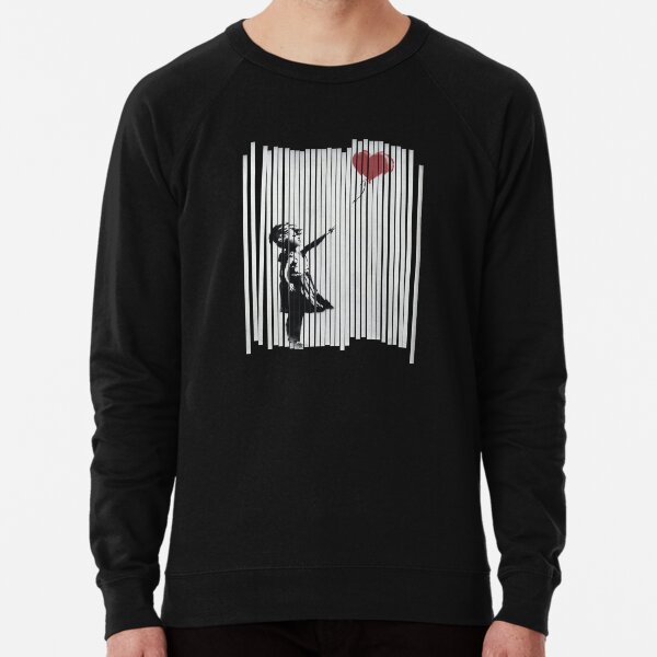 Hey! I Fixed It! Banksy Shredded Balloon Girl Lightweight Sweatshirt