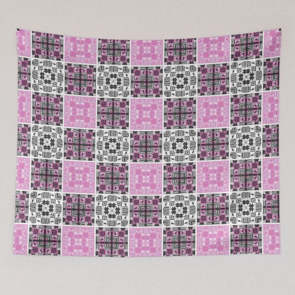 Item preview, Pink black patchwork designed and sold by fuzzyfox.