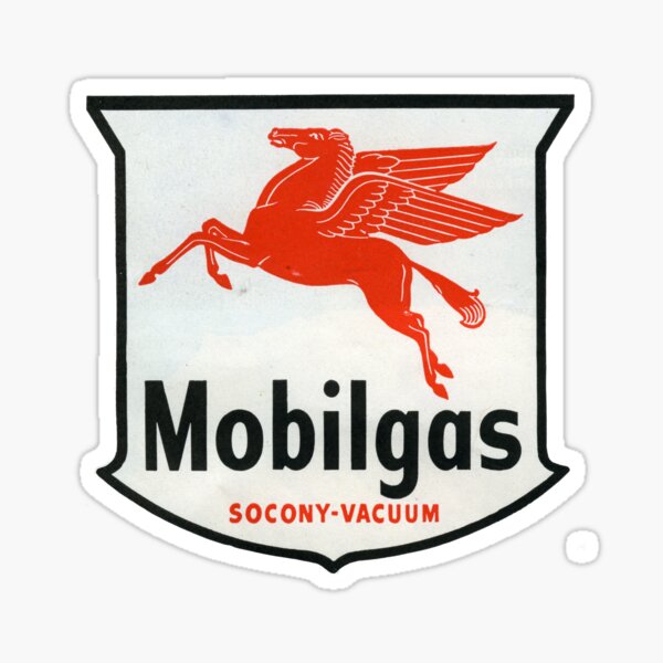 #2472 6.5" Vintage Mobil Racing Race Decal Sticker Laminated 1 