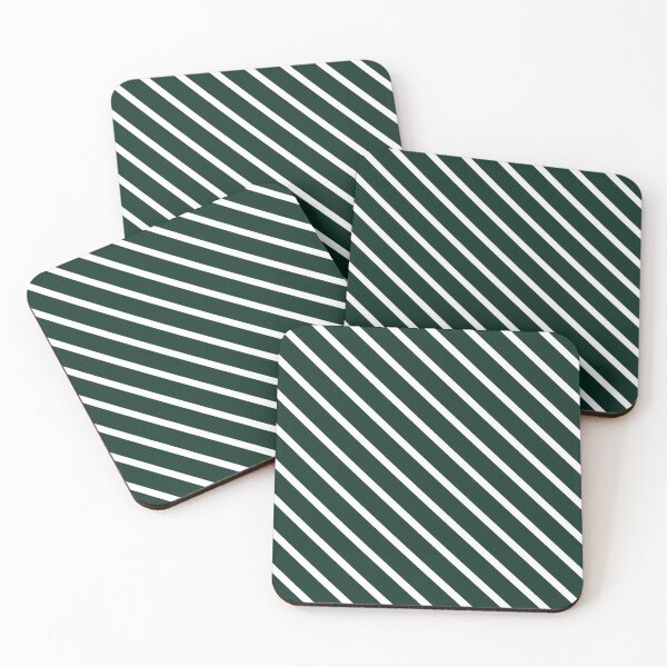 Item preview, Deep Forest Diagonal Stripes designed and sold by Moonshine Paradise.