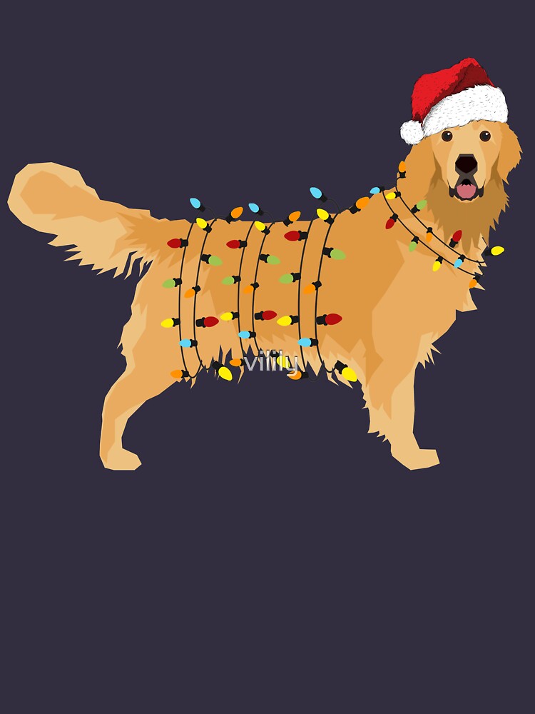 Golden Retriever Holiday Christmas Light by vilily