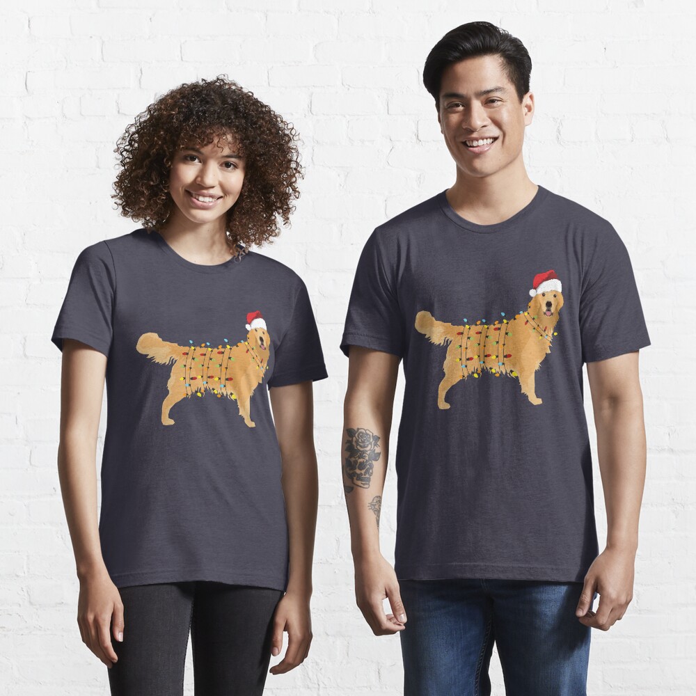 Golden Retriever Holiday Christmas Light Essential T-Shirt