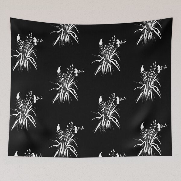 Item preview, Harakeke- Tui & Flax in White designed and sold by Felicity Mehrtens.