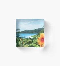 Pokpok (crocodile) Island scene Acrylic Block