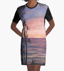 Nehan Sunset Graphic T-Shirt Dress