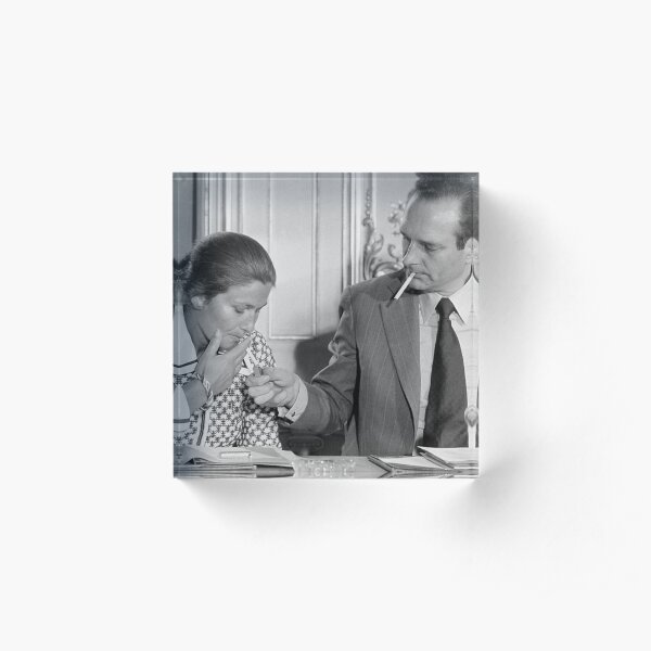 Chirac Veil sur ses clopes! Bloc acrylique