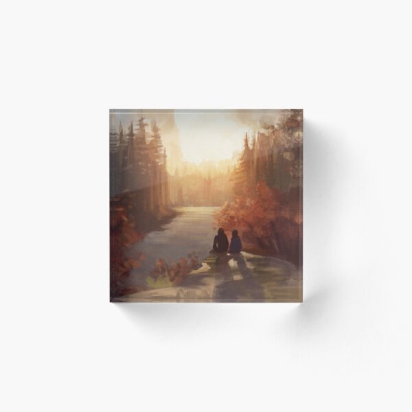 Sunrise Forest Acrylic Block