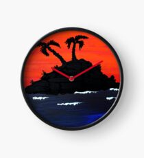 Silhouette Insel Uhr
