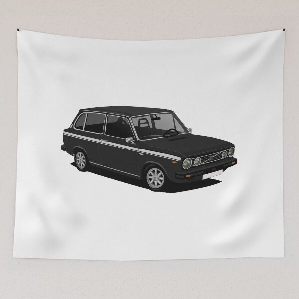 Item preview, V 66 Combi - vintage car illustration - black designed and sold by knappidesign.