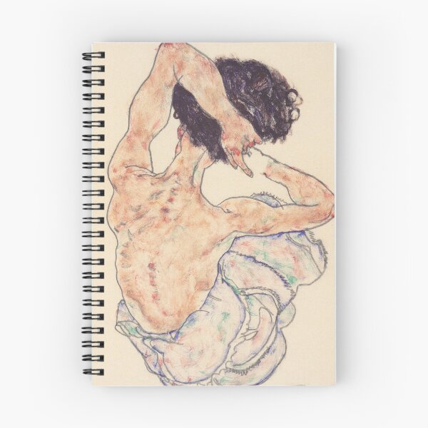 Item preview, Egon Schiele Art Print - Sitting Back Act designed and sold by Sintija BILIKA.
