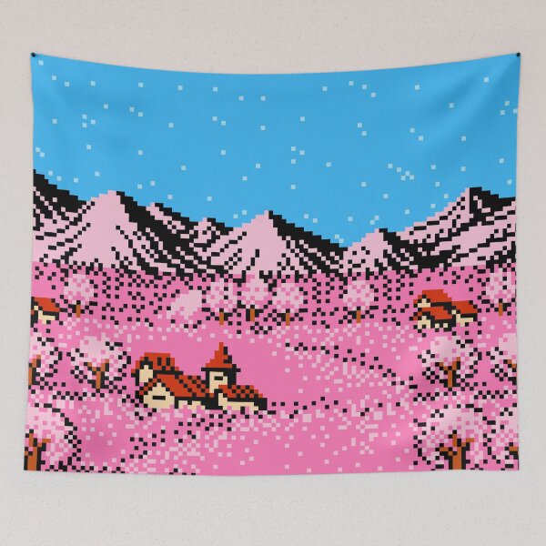 Item preview, Pixel Village Mountain designed and sold by biancashell.
