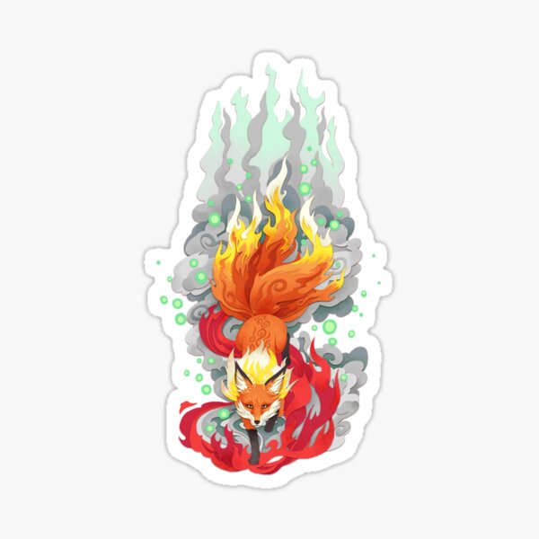 Fox Fire Sticker