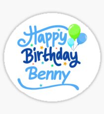 Happy Birthday Benny Sticker
