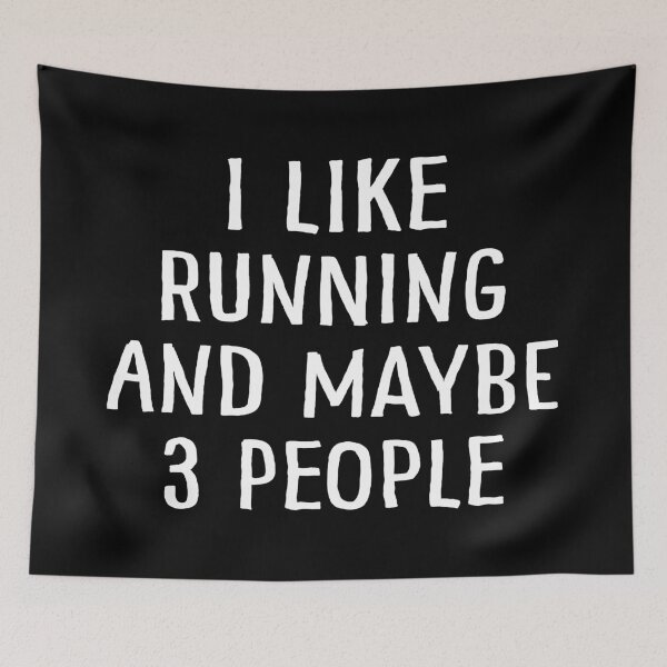Item preview, I Like Running And Maybe 3 People designed and sold by teesaurus.