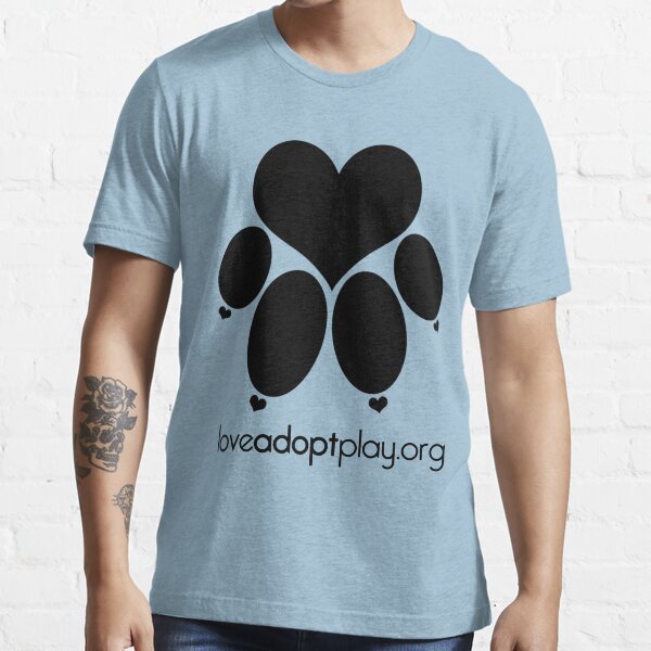 love paw (black) - loveadoptplay.org Essential T-Shirt