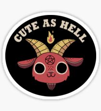 Cute As Hell Sticker