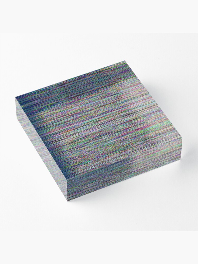 Alternate view of Glowing Glitch Noise Acrylic Block